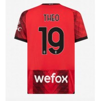 AC Milan Theo Hernandez #19 Domáci futbalový dres 2023-24 Krátky Rukáv